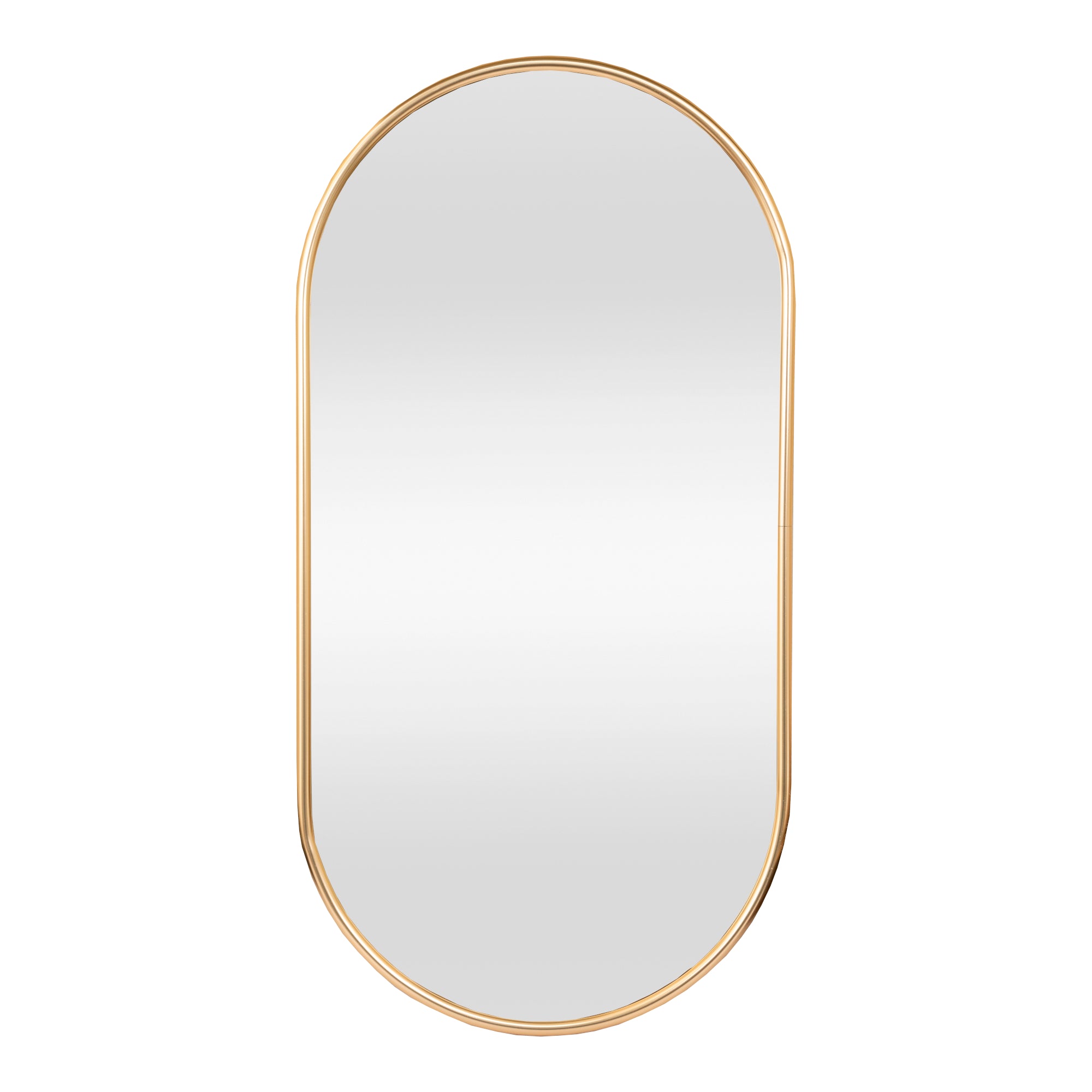 Specchio da Parete Picciano Ovale 40 x 80 cm color Oro [en.casa]