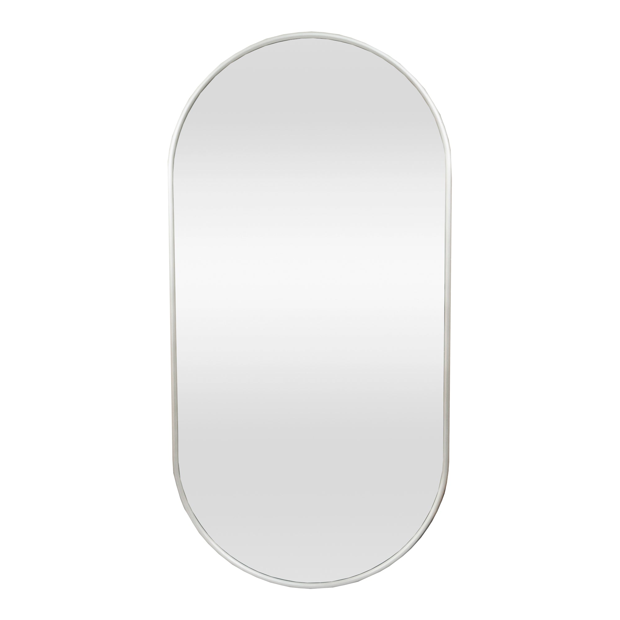 Specchio da Parete Picciano Ovale 40 x 80 cm Champagne Argento [en.casa]