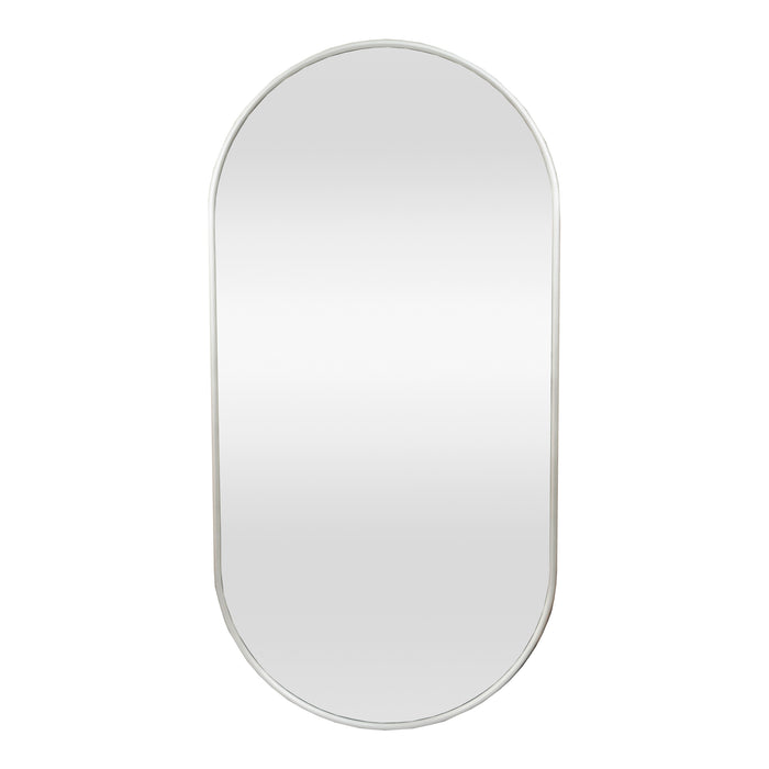 Specchio da Parete Picciano Ovale 40 x 80 cm Champagne Argento [en.casa]