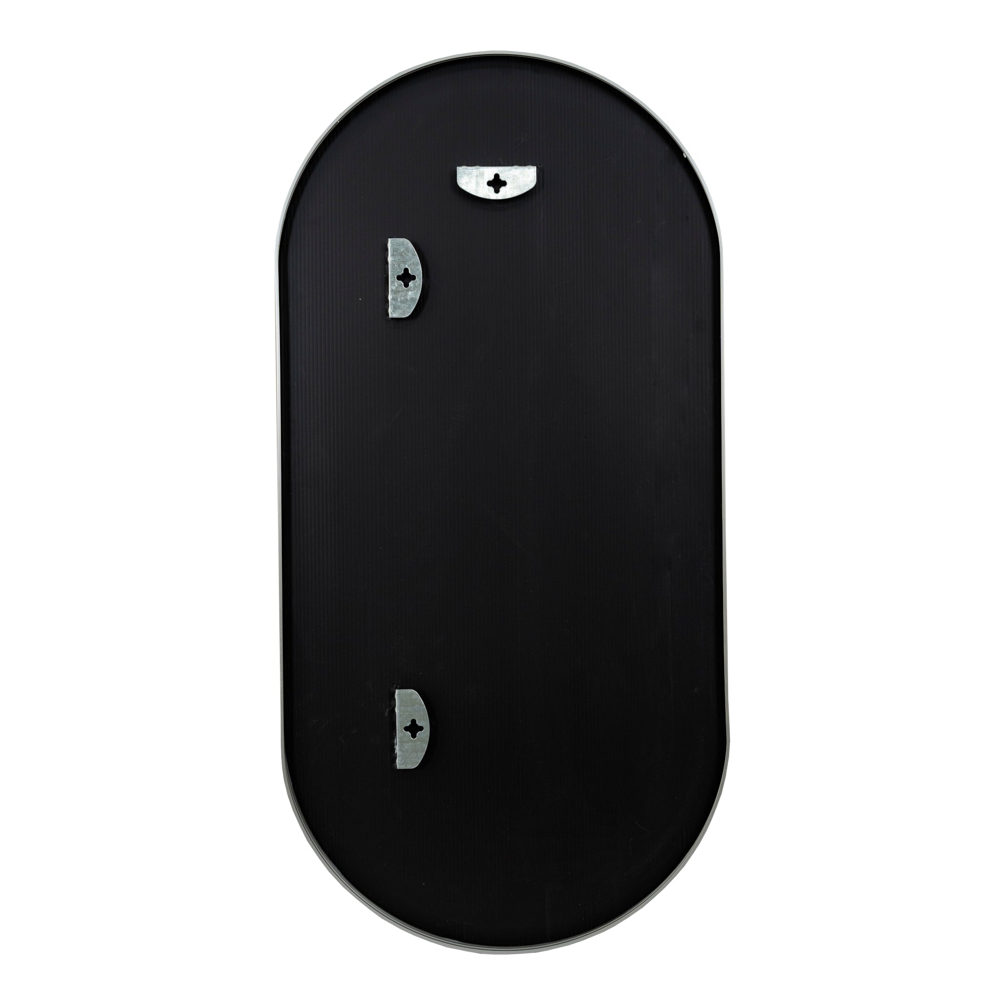 Specchio da Parete Picciano Ovale 40 x 80 cm Champagne Argento [en.casa]