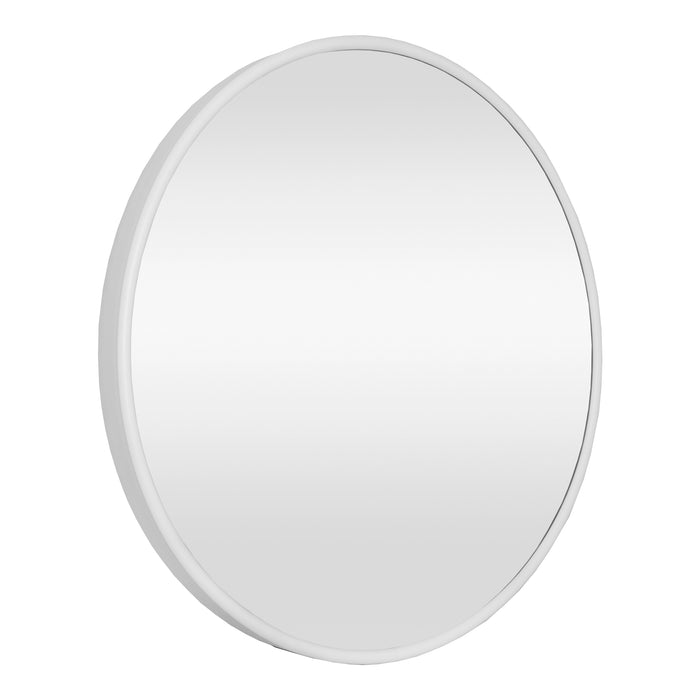 Specchio da Parete Ordona Rotondo Ø 40 cm Bianco opaco [en.casa]