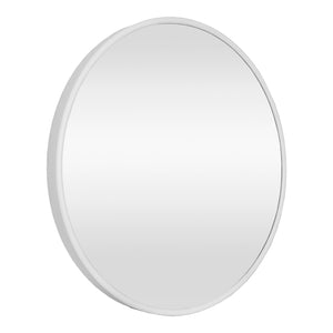 Specchio da Parete Ordona Rotondo Ø 50 cm Bianco opaco [en.casa]