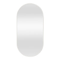 Specchio da Parete Picciano Ovale 40 x 80 cm Bianco opaco [en.casa]