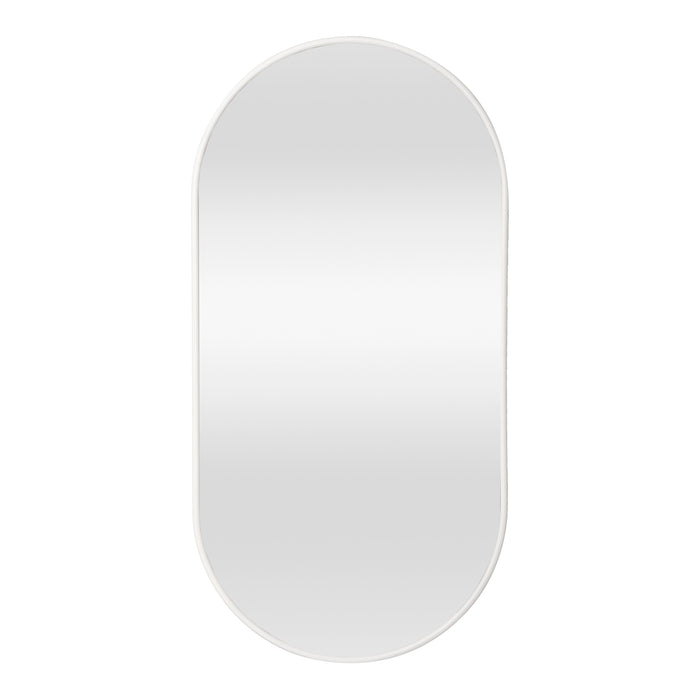Specchio da Parete Picciano Ovale 40 x 80 cm Bianco opaco [en.casa]