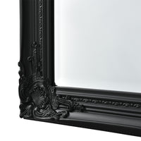 Specchio da Parete Livorno Stile Barocco Montaggio Verticale o Orizzontale 132x42 cm Nero [en.casa]