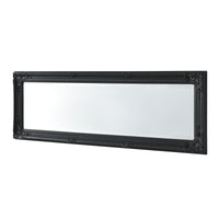 Specchio da Parete Livorno Stile Barocco Montaggio Verticale o Orizzontale 132x42 cm Nero [en.casa]