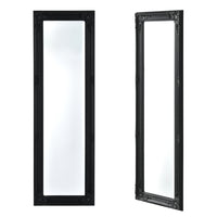Specchio da Parete Livorno Stile Barocco Montaggio Verticale o Orizzontale 132x42 cm Nero [en.casa]