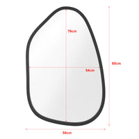 Specchio da Parete Filiano 80 x 58 cm Cornice Irregolare - Nero [en.casa]