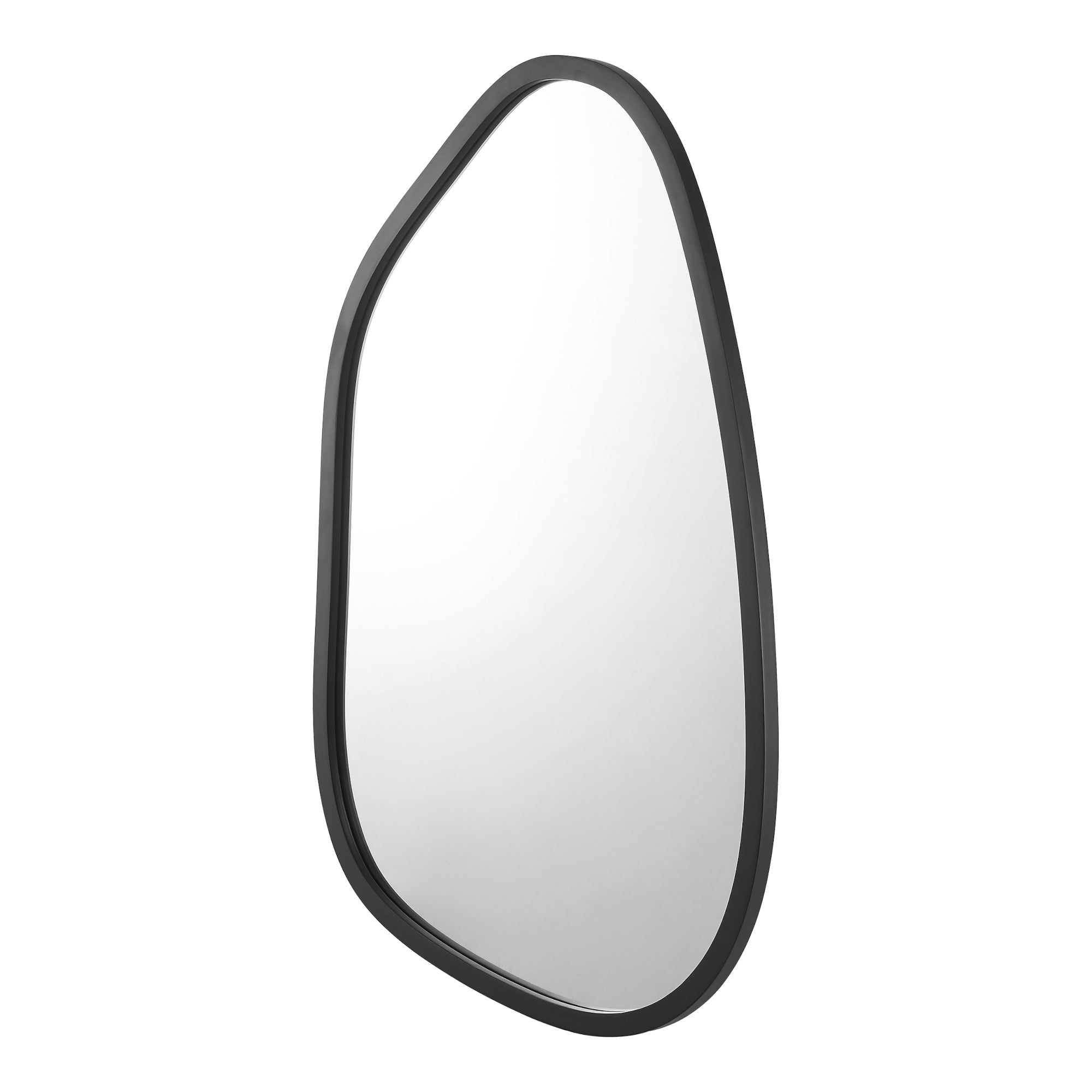 Specchio da Parete Filiano 80 x 58 cm Cornice Irregolare - Nero [en.casa]