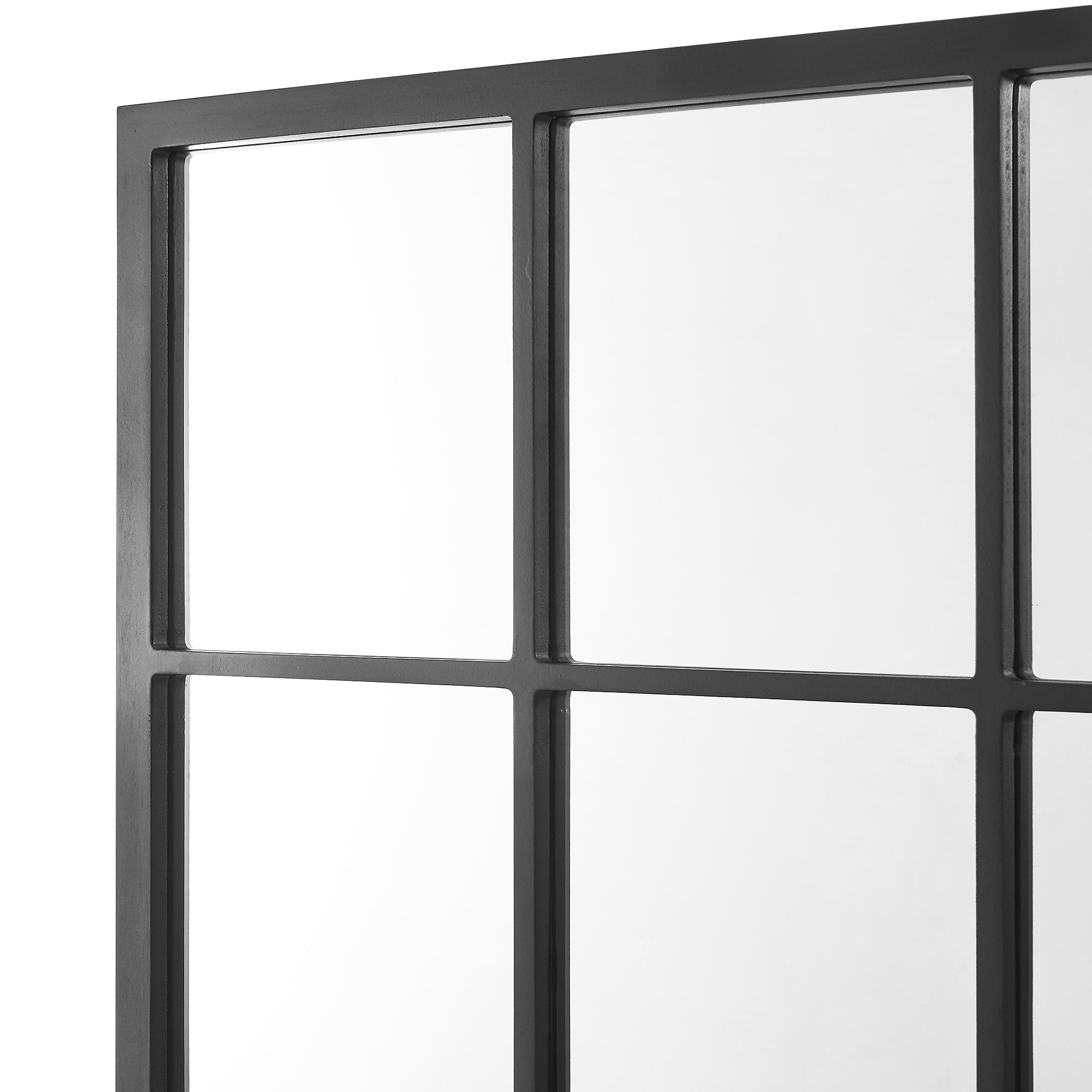 Specchio da Parete Cupello 90 x 60 cm Rettangolare - Nero opaco [en.casa]