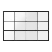 Specchio da Parete Cupello 90 x 60 cm Rettangolare - Nero opaco [en.casa]