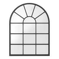 Specchio da Parete Villalago Forma Arcuata 80 x 60 cm Nero [en.casa]