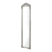 Specchio da Terra Arezzo a Figura Intera 160 x 40 cm Cornice in Eucalipto - Argentato [en.casa]