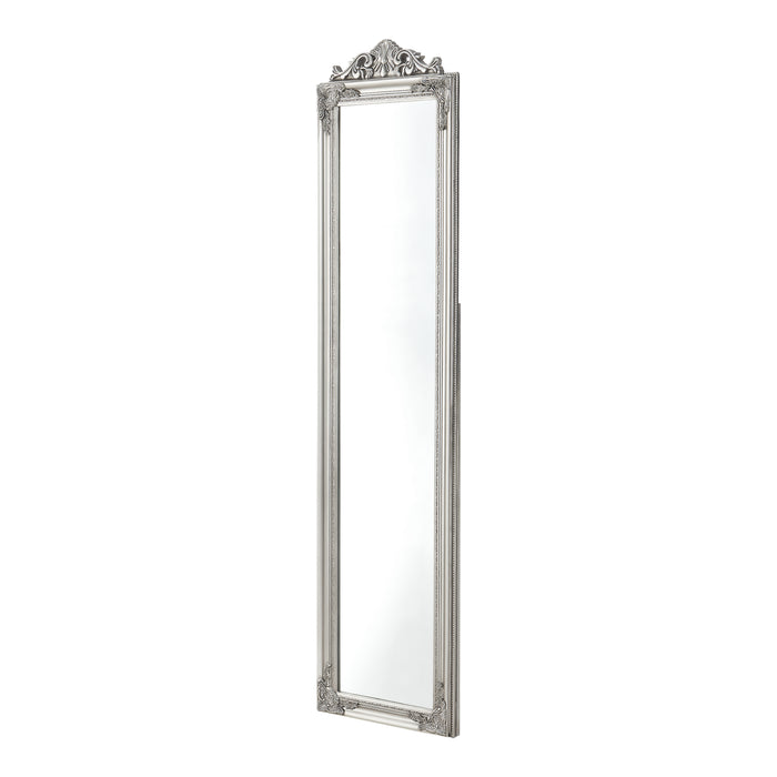 Specchio da Terra Arezzo a Figura Intera 160 x 40 cm Cornice in Eucalipto - Argentato [en.casa]