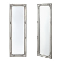 Specchio da Parete Livorno Stile Barocco Montaggio Verticale o Orizzontale 132x42 cm Argentato [en.casa]