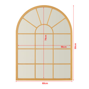 Specchio da Parete Villalago Forma Arcuata 80 x 60 cm color Oro [en.casa]
