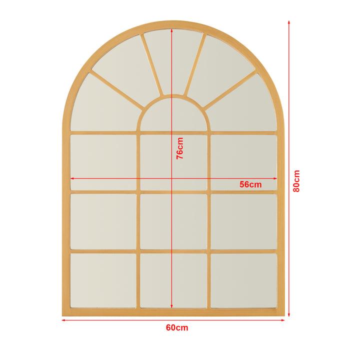Specchio da Parete Villalago Forma Arcuata 80 x 60 cm color Oro [en.casa]