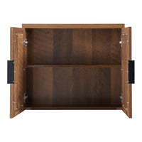 Armadietto Pensile da Bagno Namsskogan con Ante Specchiate - Effetto Noce [en.casa]