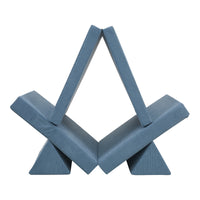 Divano Componibile per Bambini Norhulta Set Modulare Imbottito 150x66x46 cm Velluto a Coste Blu [en.casa]