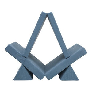 Divano Componibile per Bambini Norhulta Set Modulare Imbottito 150x66x46 cm Velluto a Coste Blu [en.casa]