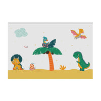 Scatola portaoggetti per bambini 40 x 60 x 30 cm bianco/verde/giallo 03_0006812