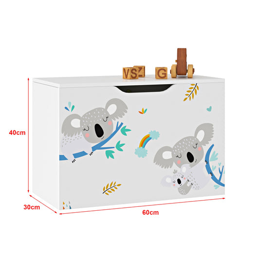 Scatola portaoggetti per bambini 40 x 60 x 30 cm bianco / grigio / blu 03_0006811