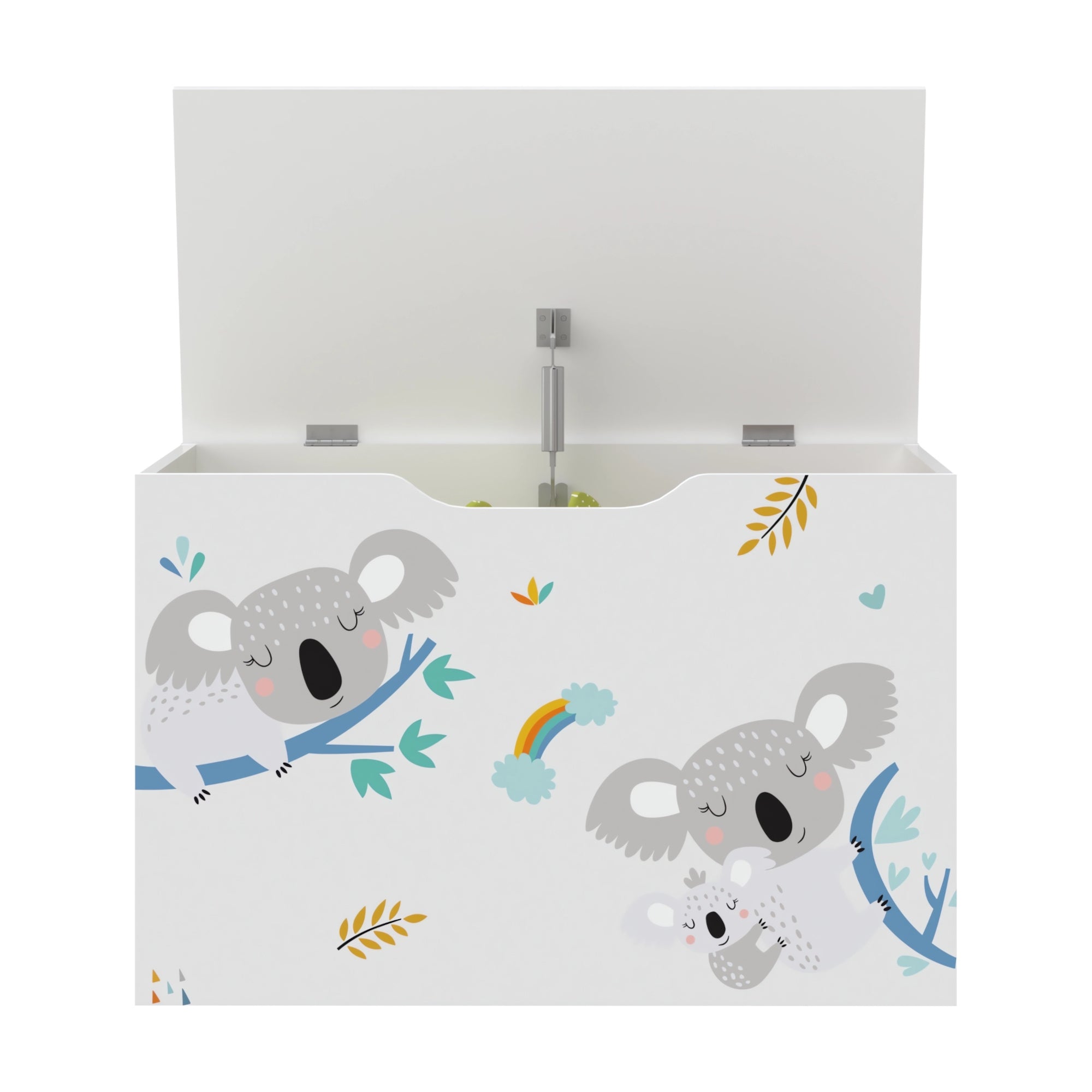 Scatola portaoggetti per bambini 40 x 60 x 30 cm bianco / grigio / blu 03_0006811