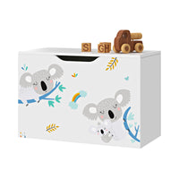 Scatola portaoggetti per bambini 40 x 60 x 30 cm bianco / grigio / blu 03_0006811