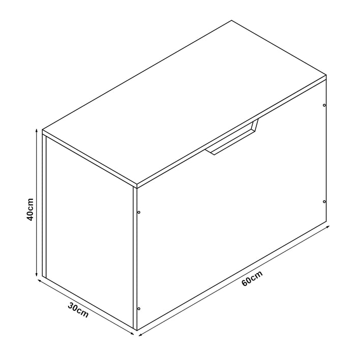 Cassapanca per bambini 40 x 60 x 30 cm MDF bianco 03_0009283