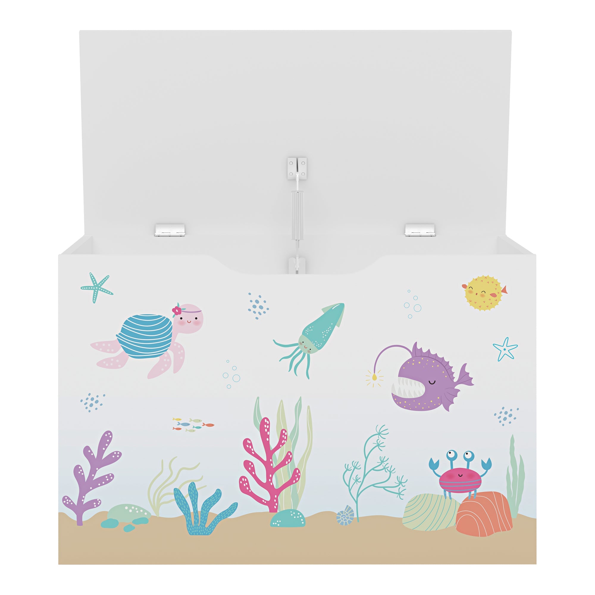Cassapanca per bambini 40 x 60 x 30 cm MDF bianco 03_0009283