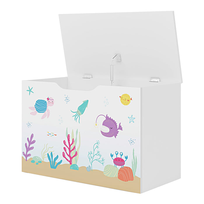 Cassapanca per bambini 40 x 60 x 30 cm MDF bianco 03_0009283