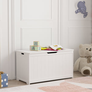 Baule Podek per Giocattoli Cassapanca per Soggiorno Corridoio - Bianco [en.casa]