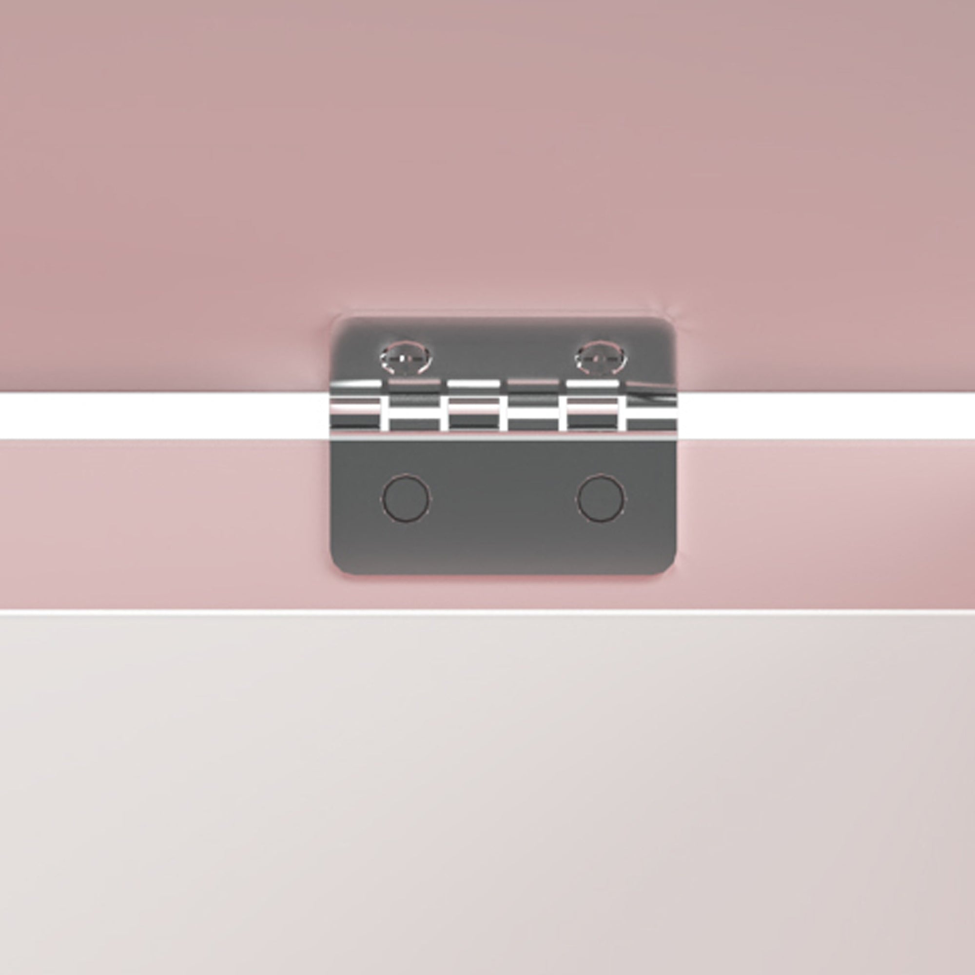 Mobile Contenitore Vestnes Portagiocattoli per Cameretta con Vano Chiuso e Aperto - Rosa/Bianco [en.casa]