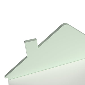 Baule Portagiochi Vipsali per Cameretta Design Casetta 56x60x33 cm Verde / Bianco [en.casa]