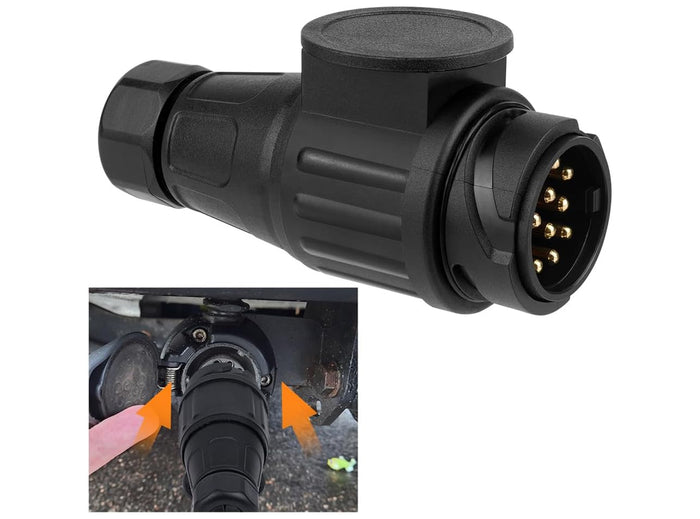 Spina Elettrica 13 Poli 12V Adatta per Rimorchio Autocarro RV Barca Caravan Connettori
