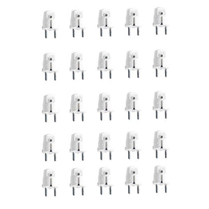 Spina Elettrica Schuko 16A Standard Tedesca Salvaspazio con Uscita Cavo Dritto Bianco