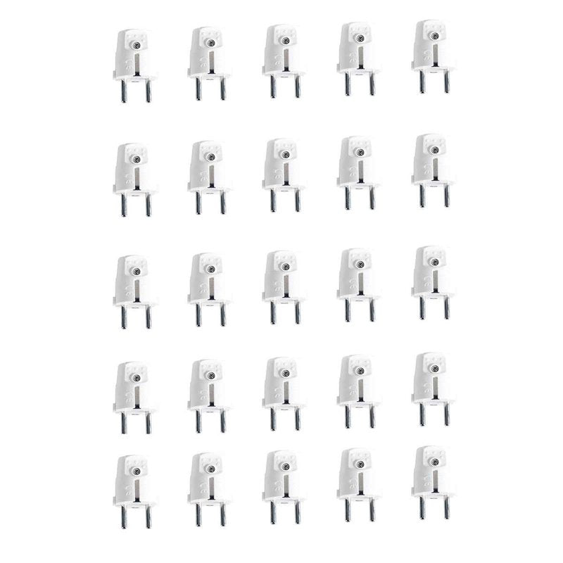 Spina Elettrica Schuko 16A Standard Tedesca Salvaspazio con Uscita Cavo Dritto Bianco