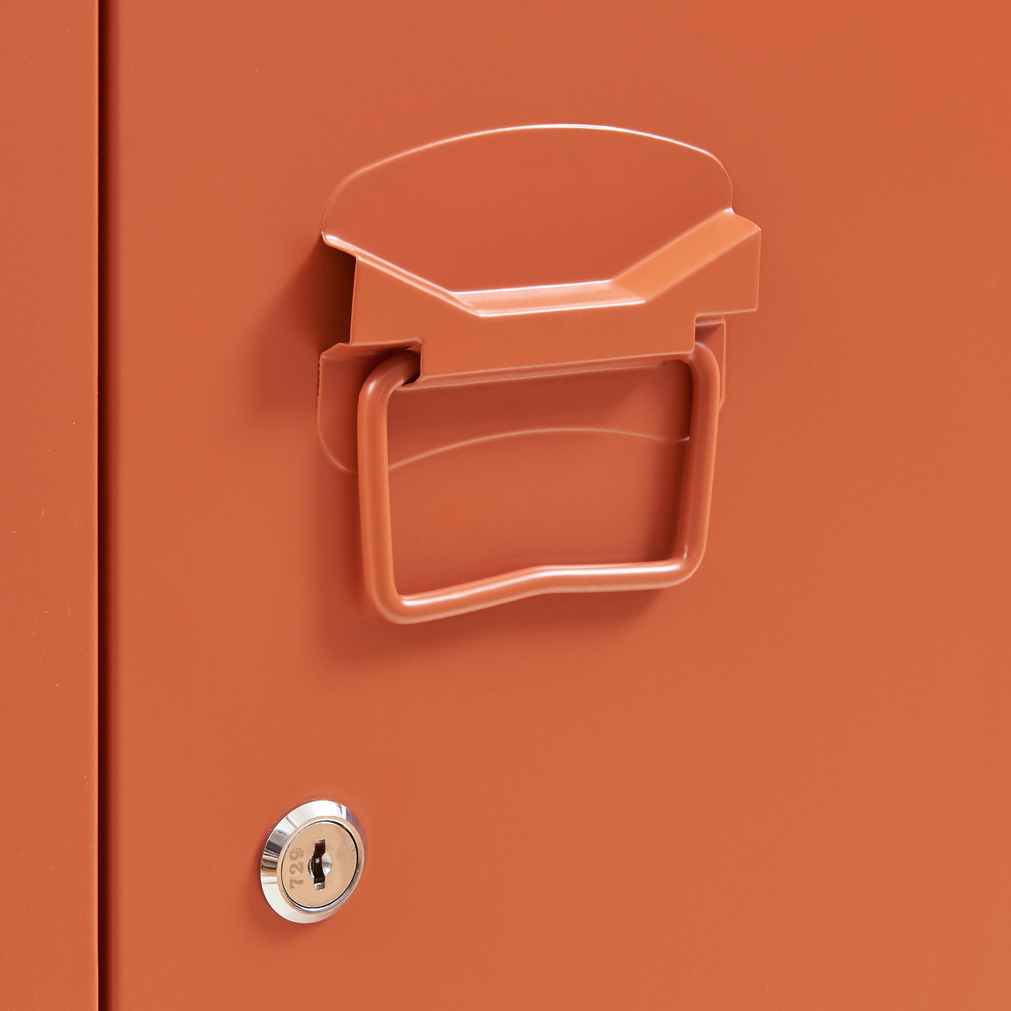 Armadio da Ufficio Kurikka Acciaio Rosso Mattone [en.casa]