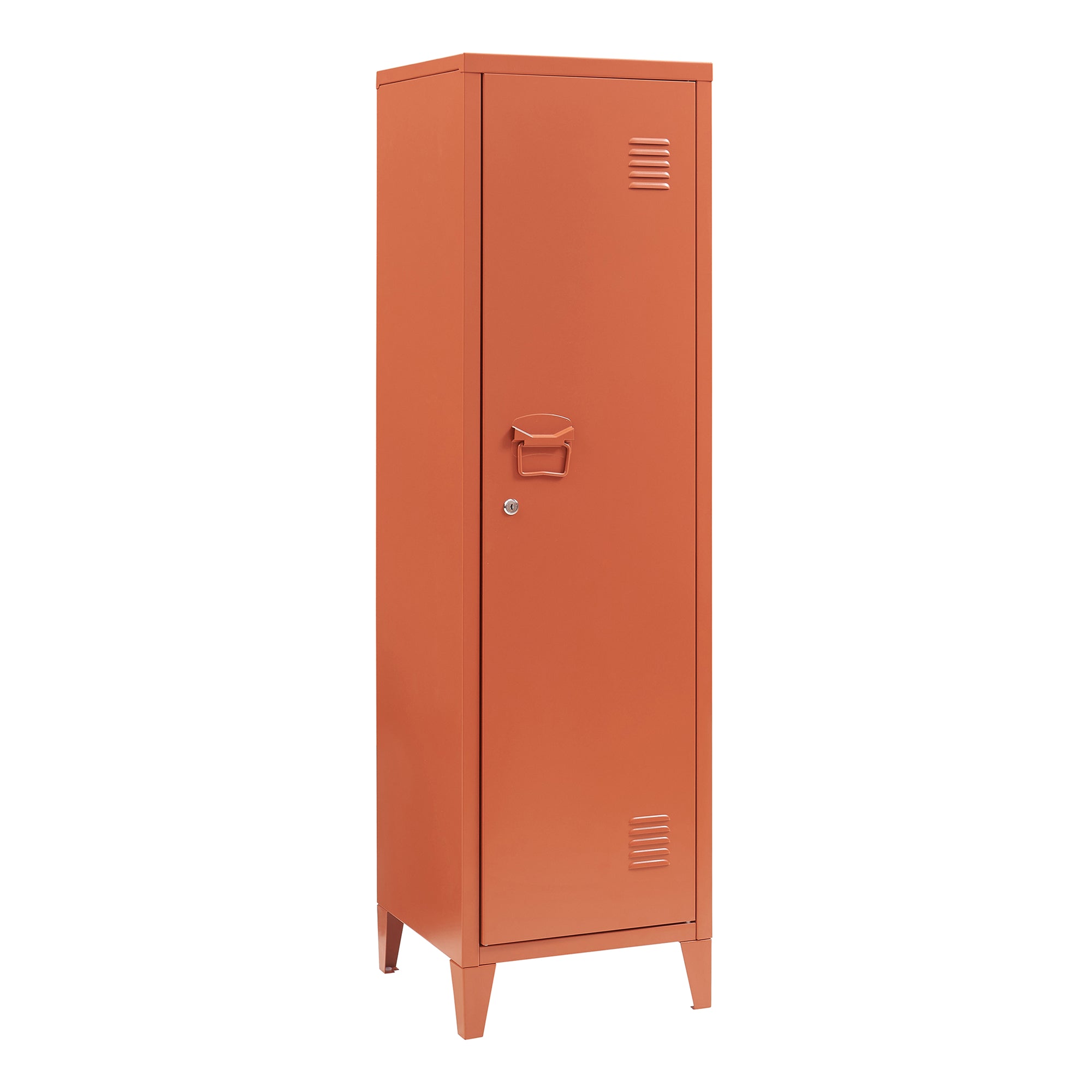 Armadio da Ufficio Kurikka Acciaio Rosso Mattone [en.casa]