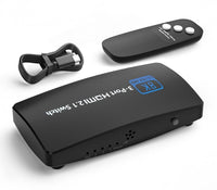 Splitter HDMI 2.1 4K Ultra HD 3 porte per TV console con telecomando QZ8Q3