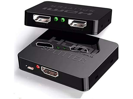 Splitter HDMI 4K 1 in 2 Out con Cavo HDMI e USB-Micro Duplicatore Schermo per PS4 Xbox TV Monitor Specchio Solo