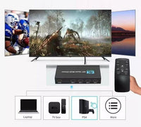 Splitter HDMI 4K Ultra HD switch sdoppiatore 4 porte TV console telecomando QZQF