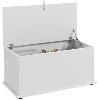 Panca Contenitore Multiuso in Legno per Camera e Ingresso, 80x40x40 cm, Bianco