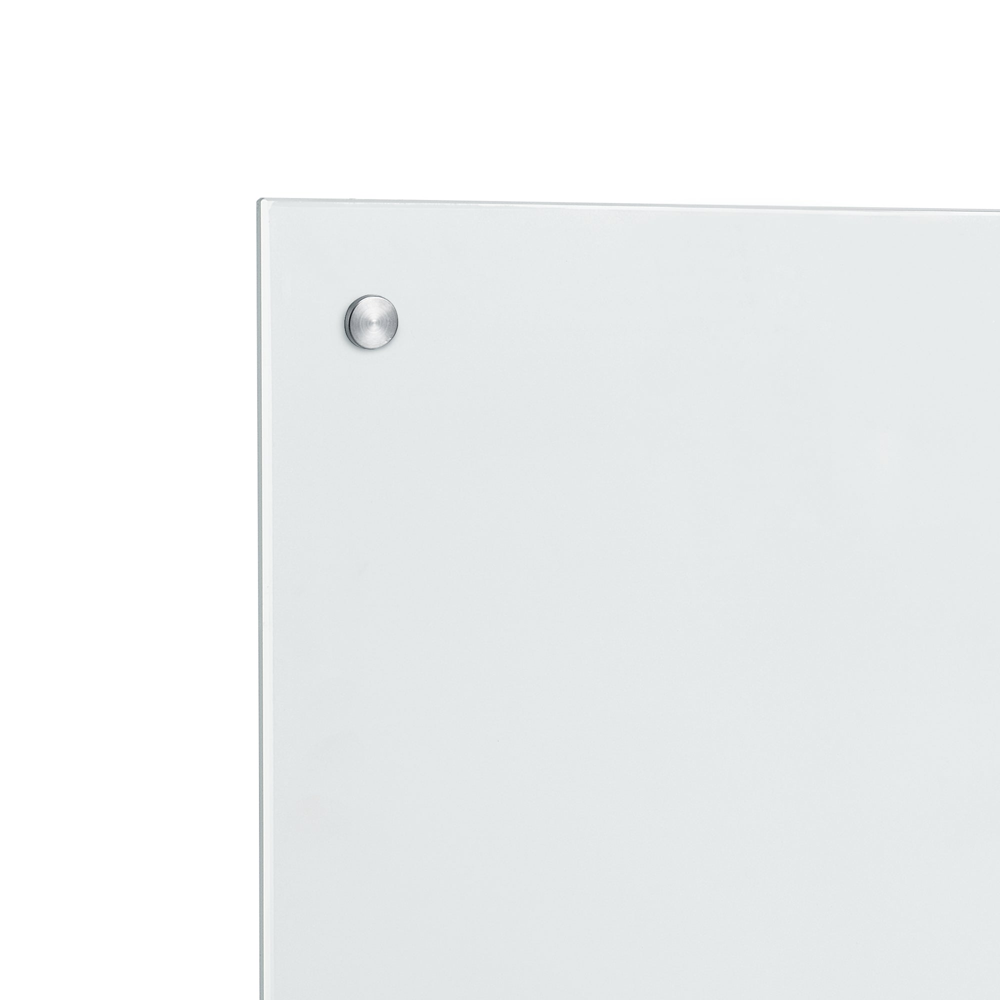 Paraschizzi in Vetro Temperato 90 x 50 cm Bianco, opaco [neu.haus]