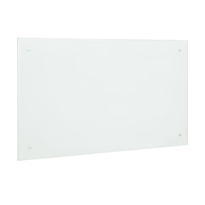 Paraschizzi in Vetro Temperato 70 x 50 cm Bianco, opaco [neu.haus]
