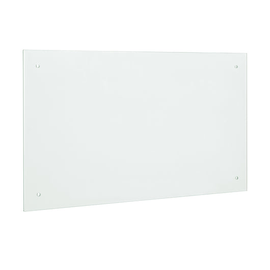 Paraschizzi in Vetro Temperato 90 x 50 cm Bianco, opaco [neu.haus]