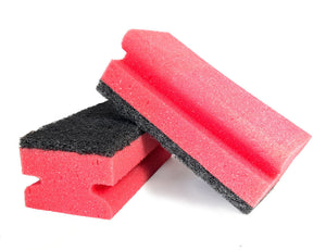 Spugna 2 in 1 abrasiva doppio lato per pulizia barbecue griglia - set 2 spugne