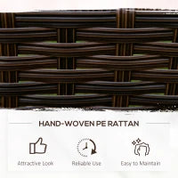 Orto Rialzato a 3 Livelli in Rattan Sintetico senza Fondo per Piante e Verdure, 120x120x40cm, Grigio