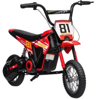 Moto Elettrica Bambini 24V 250W – 3 Velocità 6–16 km/h, Ruote Ø30,5 cm, Rosso