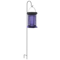 Lampada anti insetti, lanterna da giardino appesa, solare e ricaricabile tramite USB-C - efficace su superfici di 50m² nero